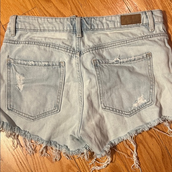 Garage Sky Blue Ripped Denim Shorts - Picture 4 of 5
